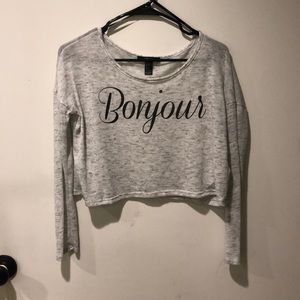 Long sleeve crop top